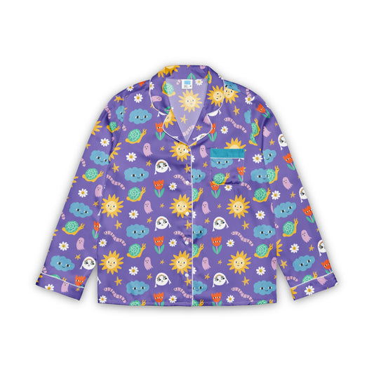Mooney & Friends Print Long Sleeve Pajama Top