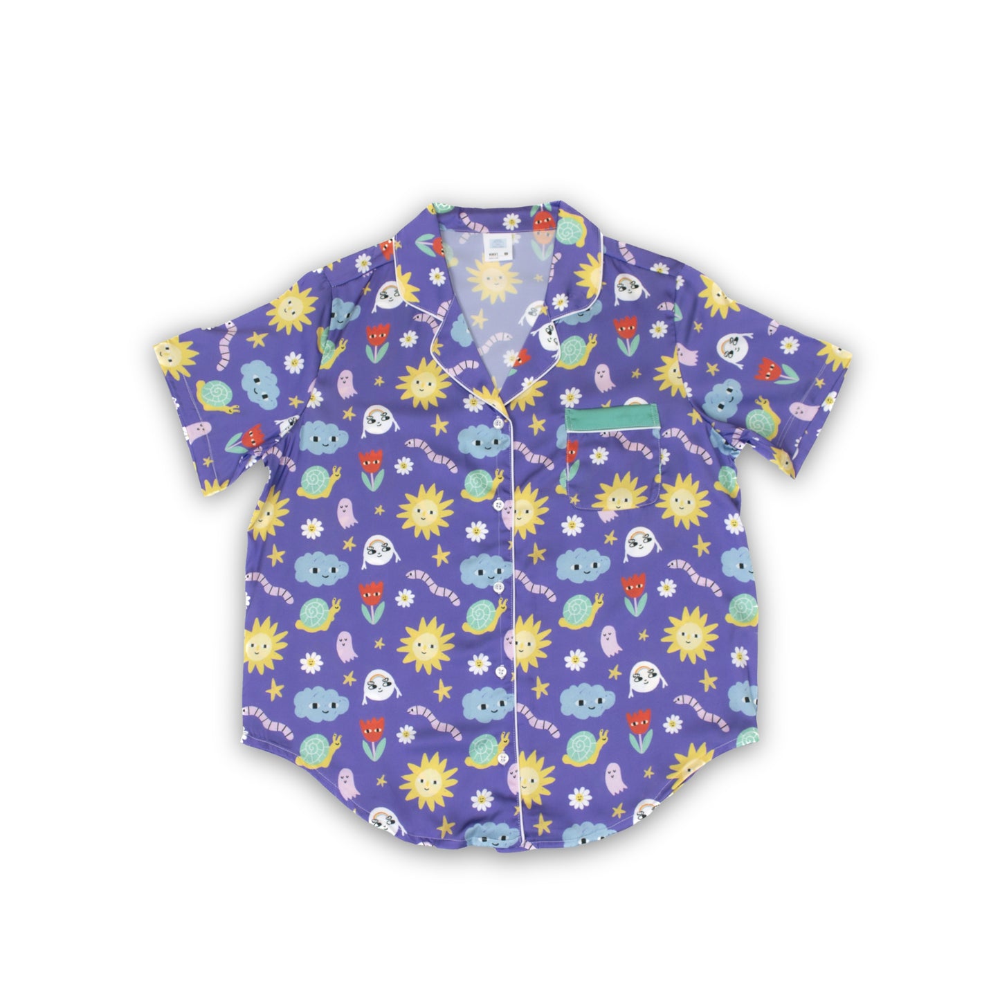 Mooney & Friends Print Short Sleeve Pajama Top