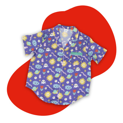 Mooney & Friends Print Short Sleeve Pajama Top
