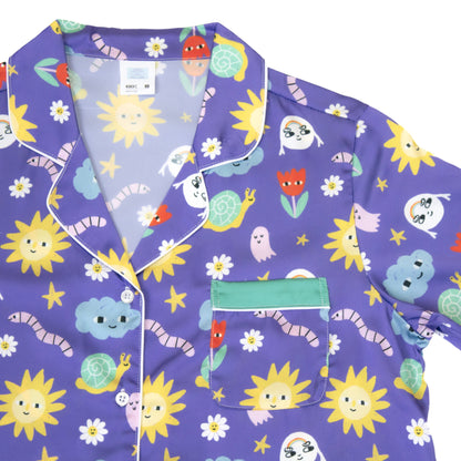 Mooney & Friends Print Short Sleeve Pajama Top